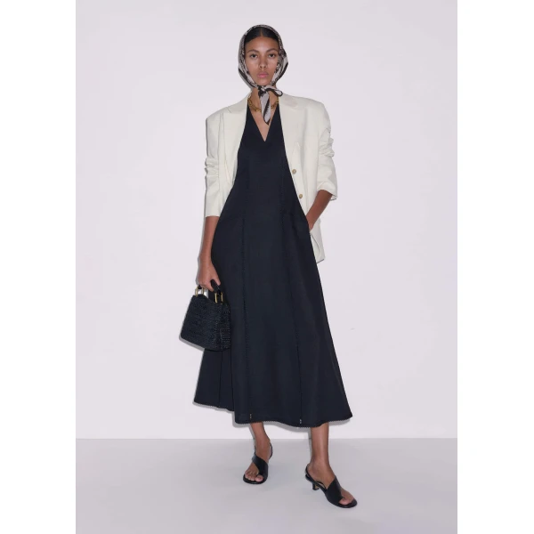 Me and Em Embroidered Maxi Dress
Crease-Less Linen Dress, view 4