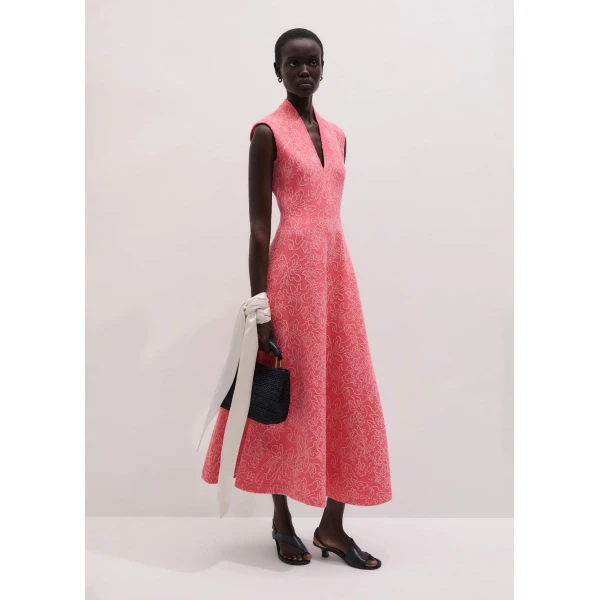 Me and Em Fit + Flare Maxi Dress
Jacquard Jersey Dress, view 2