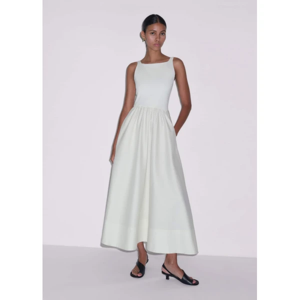 Me and Em Fit + Flare Maxi Dress
Jersey + Poplin Dress, view 5