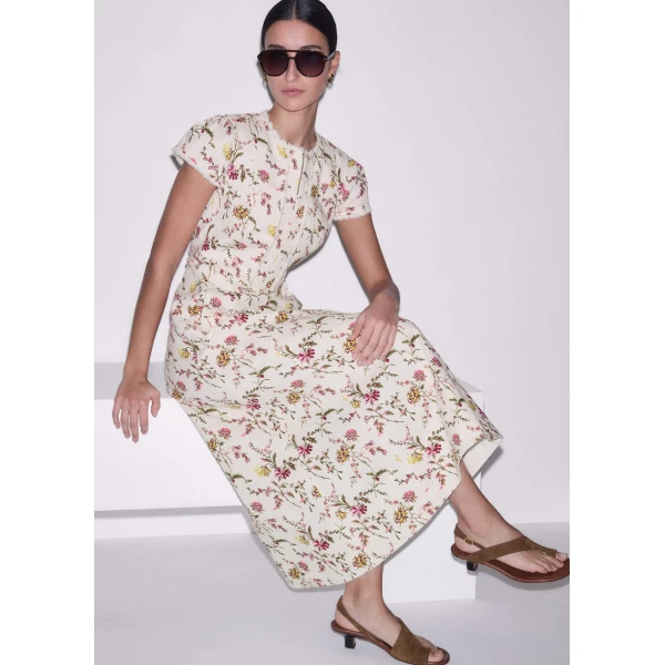 Me and Em Fit + Flare Midi Dress
Textured Cotton Dress, view 2