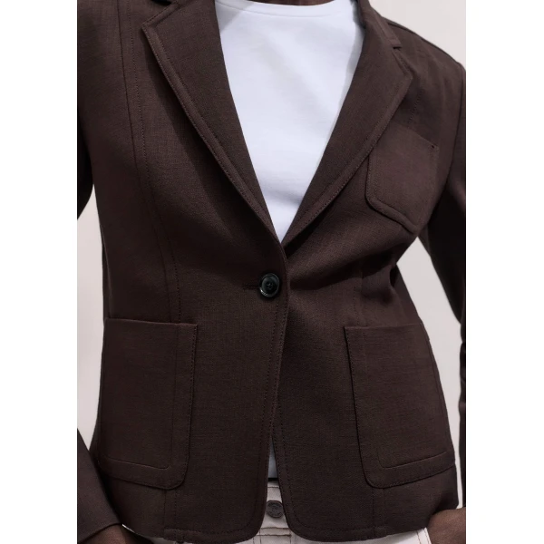 Me and Em Fitted Short Blazer
Textured Tailoring, view 5