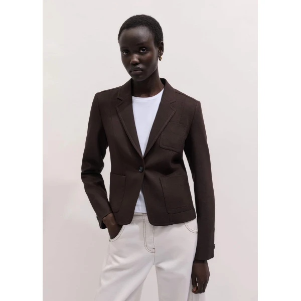 Me and Em Fitted Short Blazer
Textured Tailoring, view 6