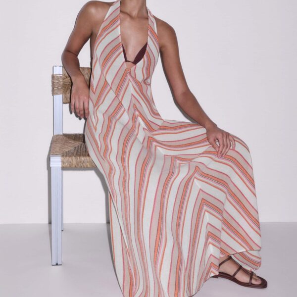 ME+EM Halter Maxi Beach Dress