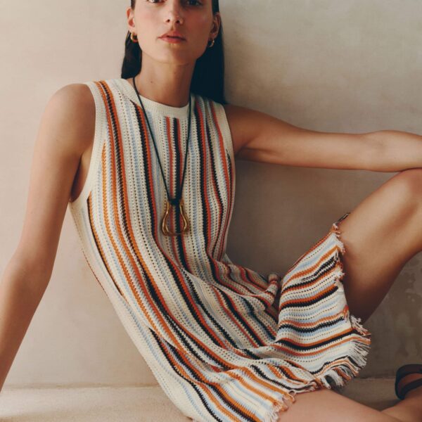 Stripe Cotton Knit - Dresses - Intelligent British Fashion at Coveti