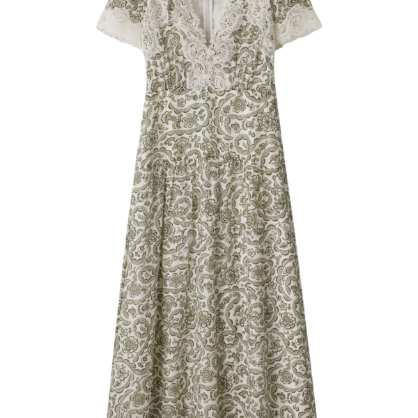 ME+EM Lace Trim Maxi Dress