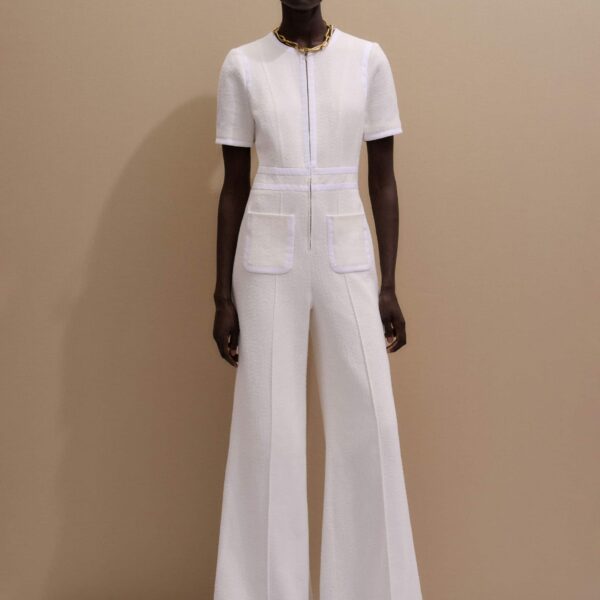 Textured Tweed - Jumpsuit - Intelligent British Fashion at Coveti