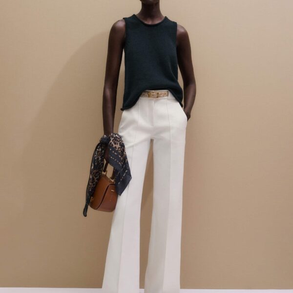 Double-Faced Cotton - Pants - Intelligent British Fashion at Coveti