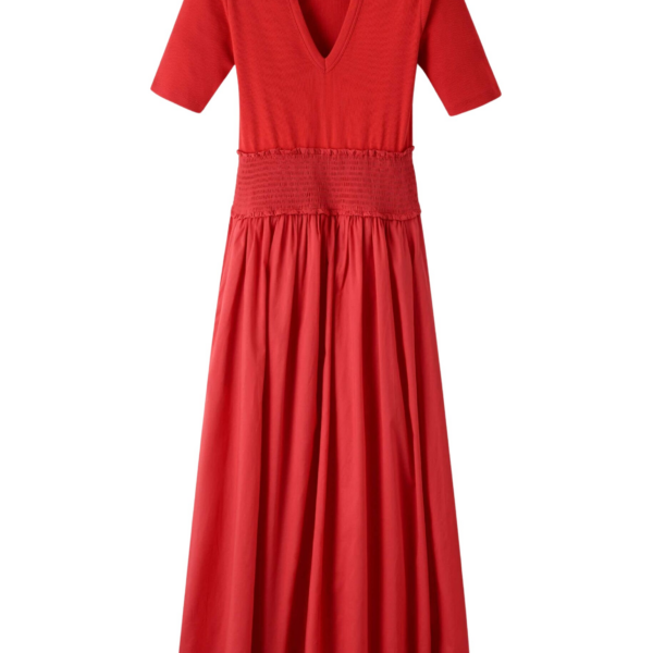 ME+EM Mixed Media Maxi Dress
