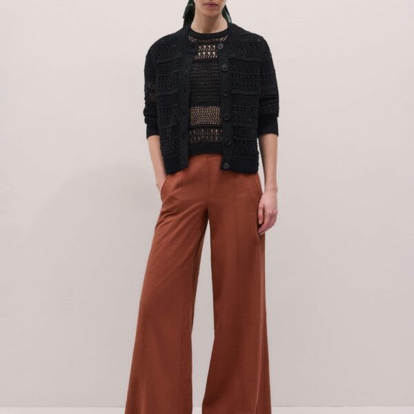 Textured Sheer Knit - Tops - Intelligent British Fashion at Coveti
