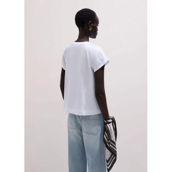 Me and Em Open-V Swing Top
Cotton Slub Jersey Top, view 3