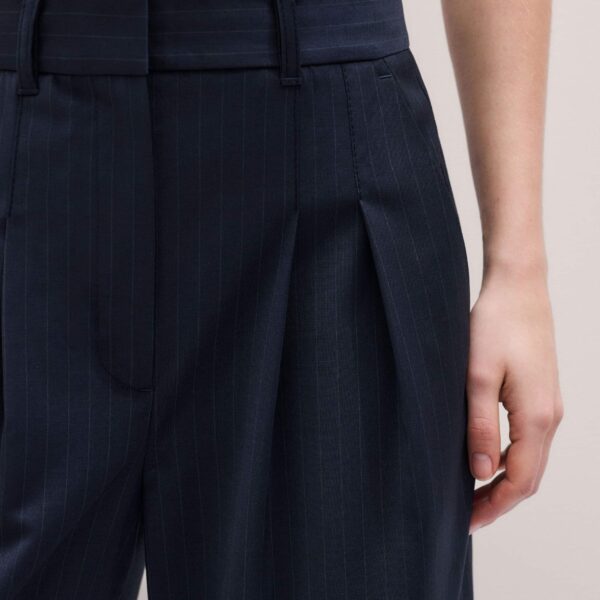 Pinstripe Wool Blend - Pants - Intelligent British Fashion at Coveti