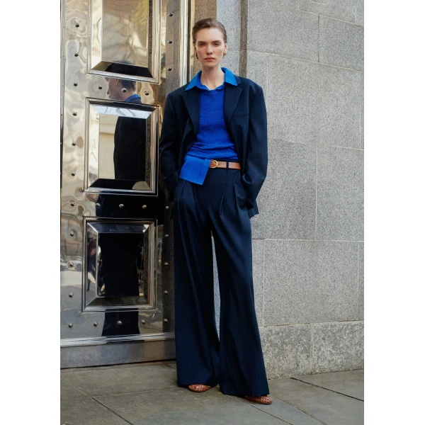 Me and Em Perfect Wide-Leg Pant
Pinstripe Wool Blend, view 6