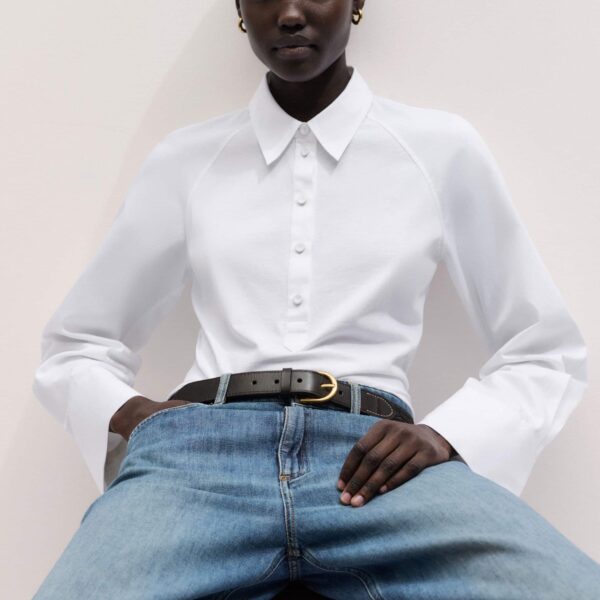 Mixed-Media Jersey - Tops - Intelligent British Fashion at Coveti