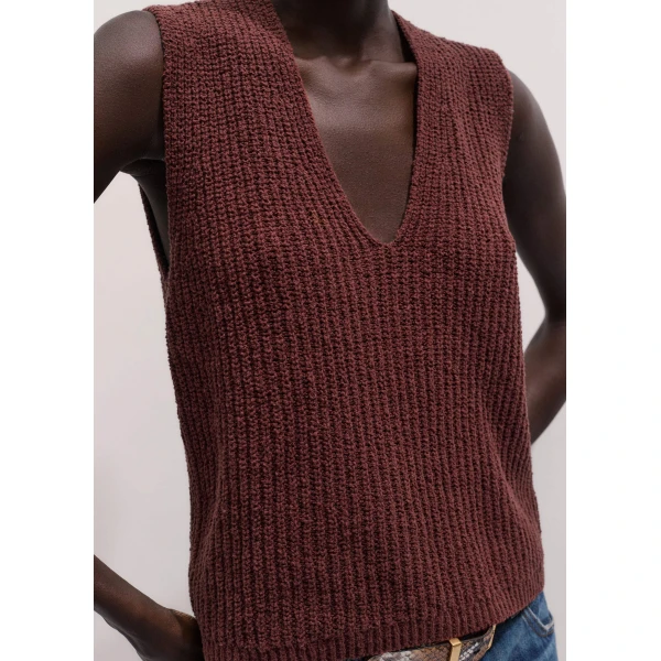 Me and Em Relaxed Knit Vest
Cotton Bouclé, view 5