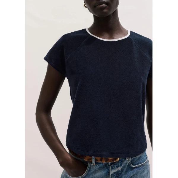 Me and Em Rib Trim Baby Tee
Toweling Jersey Top, view 5