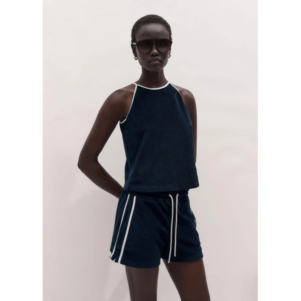 Me and Em Rib Trim Track Short
Toweling Jersey Top, view 2