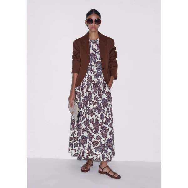 Me and Em Shirred Waist Maxi Skirt
Cotton Slub Jersey Skirt, view 4