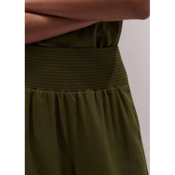 Me and Em Shirred Wide Pant
Crease-Less Linen, view 4
