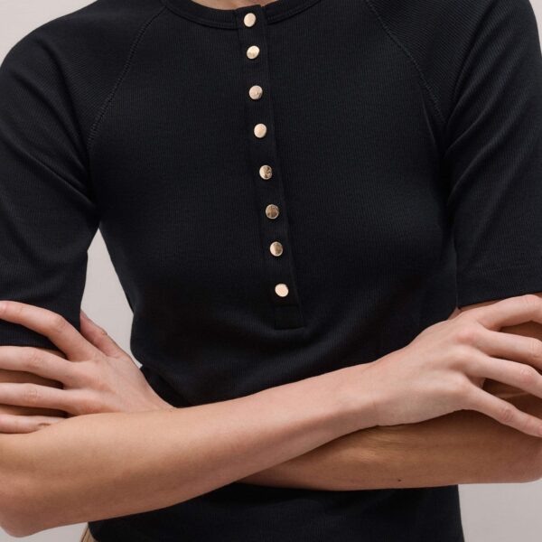 ME+EM Short Sleeve Henley Top