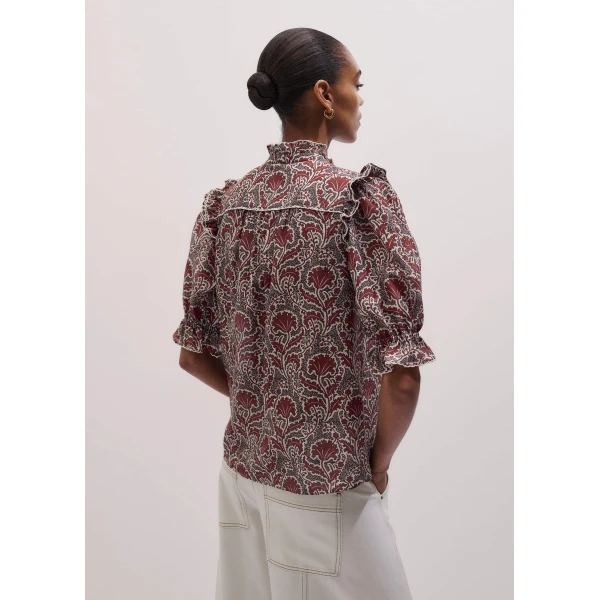 Me and Em Straight Blouse
Cotton + Silk Top, view 2