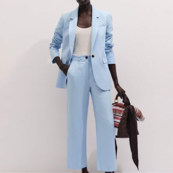 Italian Linen Blend - Pants - Intelligent British Fashion at Coveti
