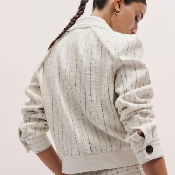 ME+EM Stripe Bomber Jacket