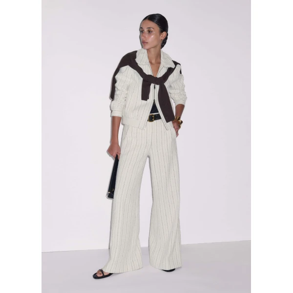 Me and Em Stripe Bomber Jacket
Italian Tweed Jacket, view 4