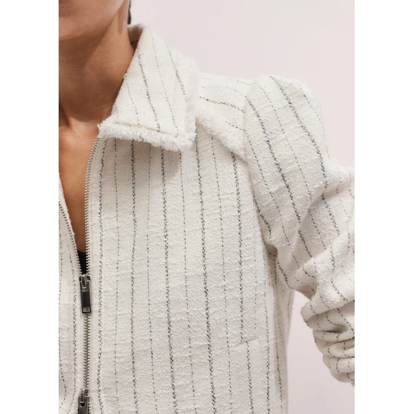 Me and Em Stripe Bomber Jacket
Italian Tweed Jacket, view 5