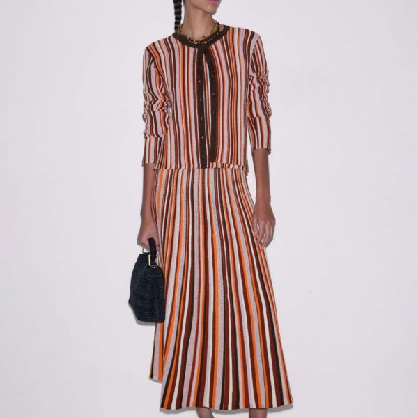 Metallic Stripe Knit - Knitwear - Intelligent British Fashion at Coveti
