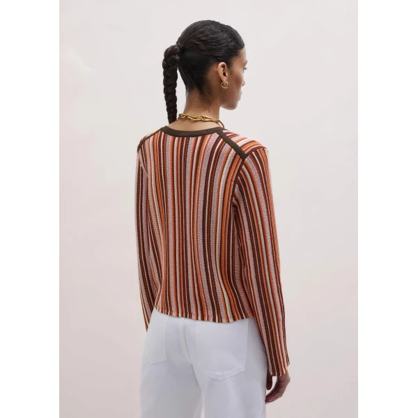 Me and Em Stripe Cardigan
Metallic Stripe Knit, view 3