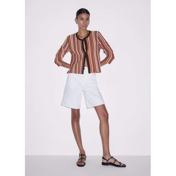 Me and Em Stripe Cardigan
Metallic Stripe Knit, view 4