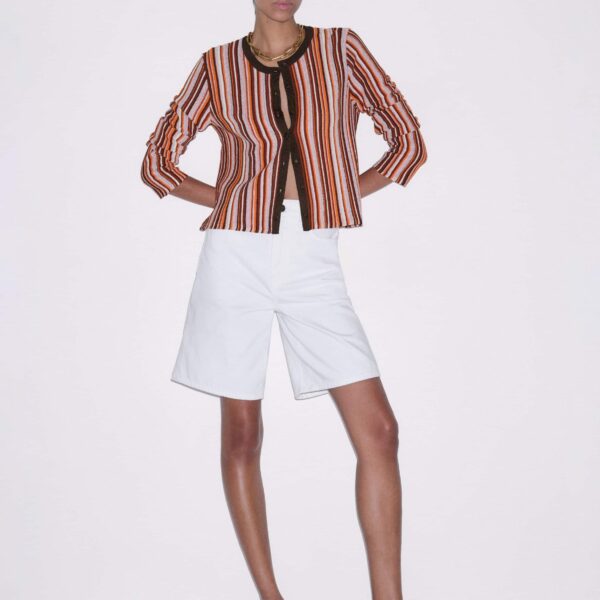 Metallic Stripe Knit - Knitwear - Intelligent British Fashion at Coveti