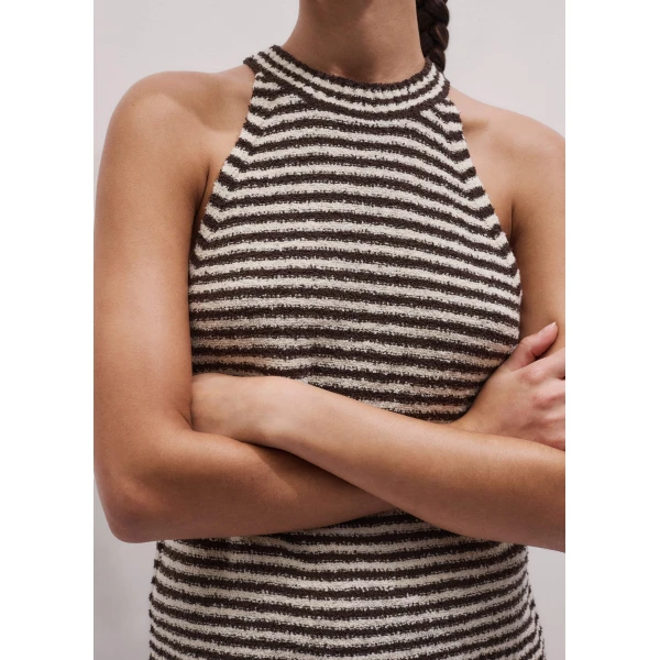 Me and Em Stripe Halterneck Tank
Textured Cotton Top, view 5