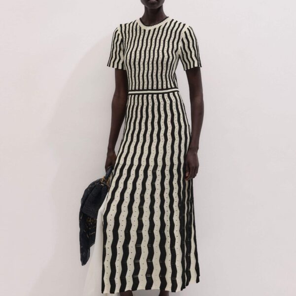 ME+EM Stripe Knit Maxi Dress