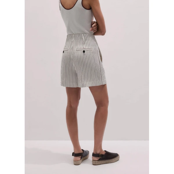 Me and Em Tailored Pleat Short
Linen Blend Top, view 2