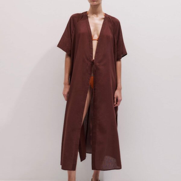 ME+EM Tie Front Maxi Cover Up