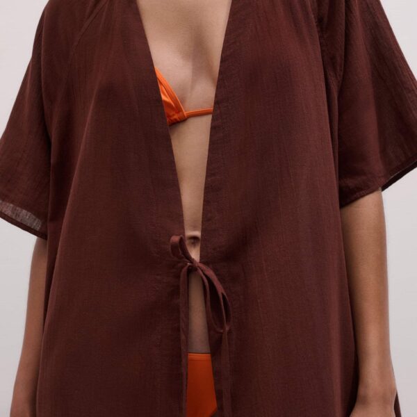 ME+EM Tie Front Maxi Cover Up