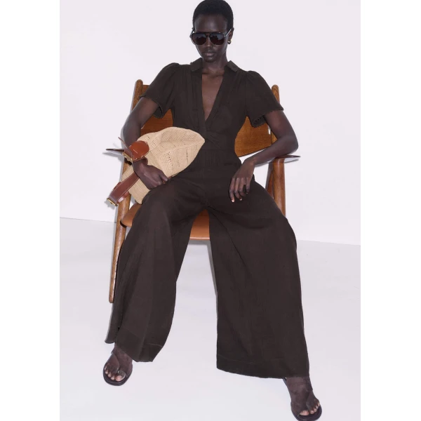 Me and Em Twist Front Jumpsuit
Cotton Cheesecloth, view 2
