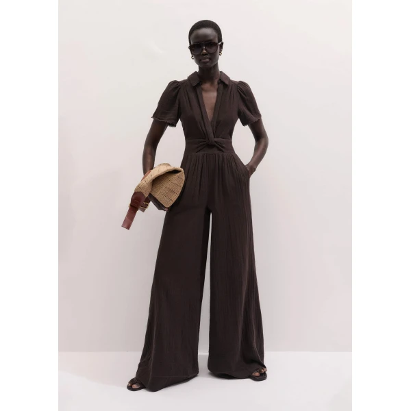 Me and Em Twist Front Jumpsuit
Cotton Cheesecloth, view 4