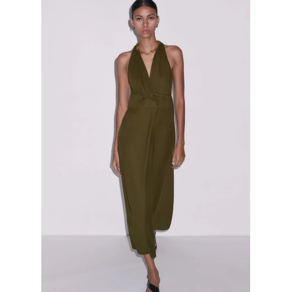 Me and Em Twist Front Maxi Dress
Crease-Less Linen Dress, view 2
