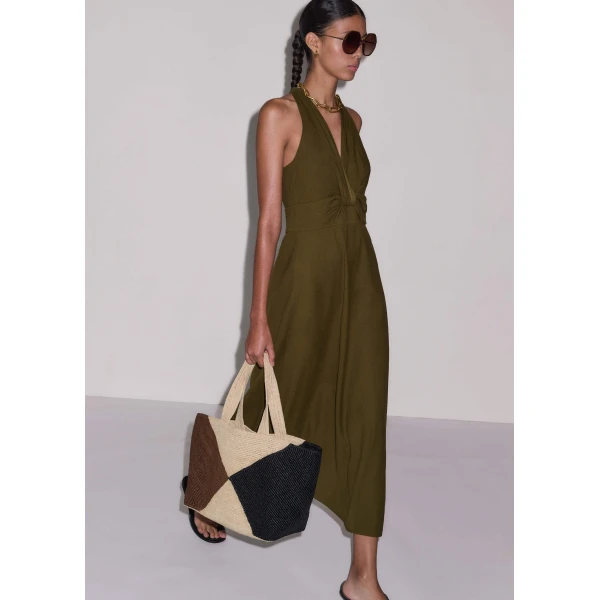 Me and Em Twist Front Maxi Dress
Crease-Less Linen Dress, view 6