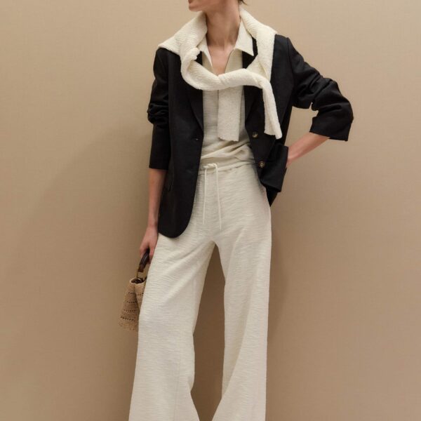 Textured Jersey - Pants - Intelligent British Fashion at Coveti