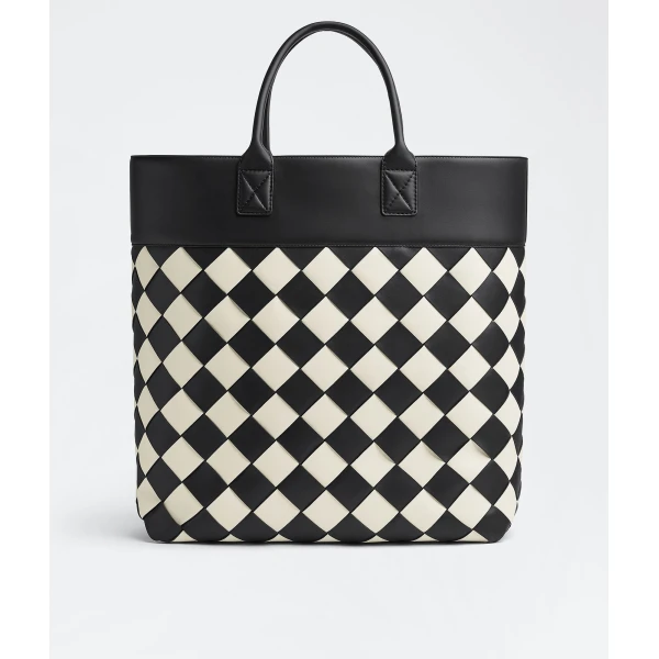Khaite Maxi Intreccio Tote in Black/mist - Multicolour Totes & Top-Handle Bags - The Lotus Tote Bag - Shop at Coveti