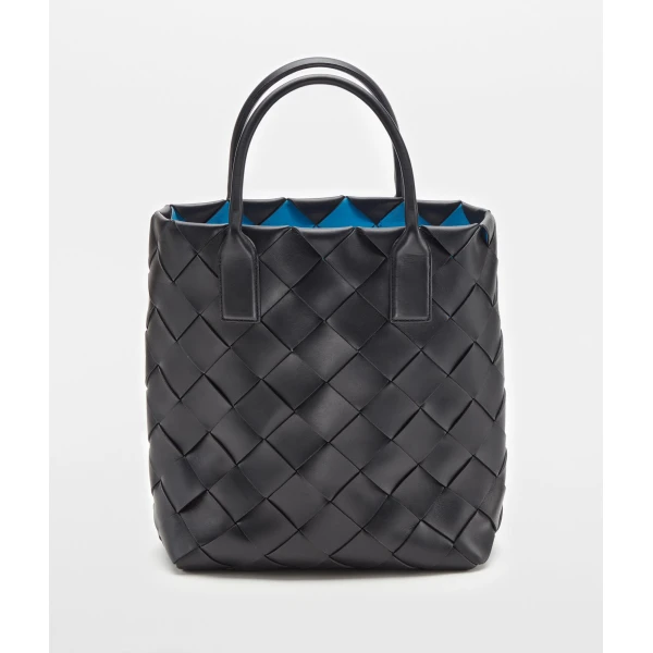 Khaite Maxi Intreccio Tote in Black/swimming pool - Multicolour Totes & Top-Handle Bags - The Lotus Tote Bag - Shop at Coveti