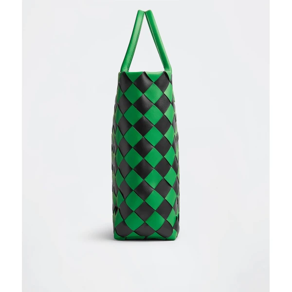 Khaite Maxi Intreccio Tote in Grass/black - Multicolour Totes & Top-Handle Bags - The Lotus Tote Bag - Shop at Coveti