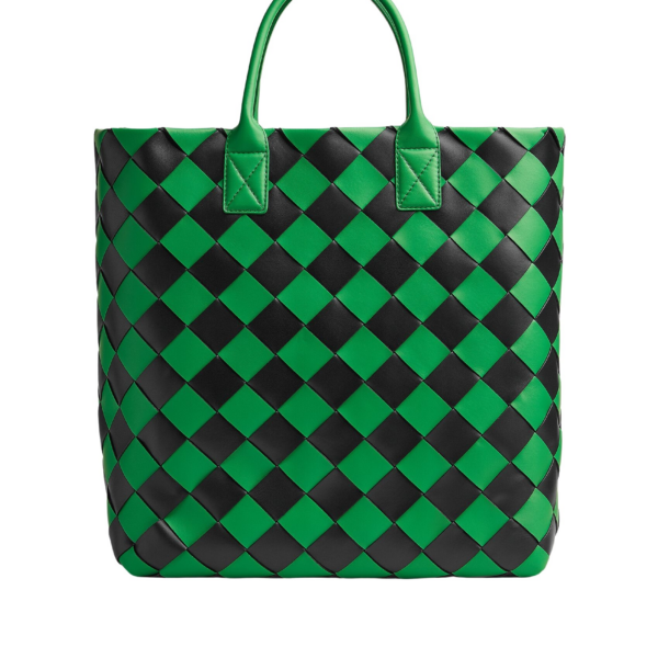 Khaite Maxi Intreccio Tote in Grass/black - Multicolour Totes & Top-Handle Bags - The Lotus Tote Bag - Shop at Coveti