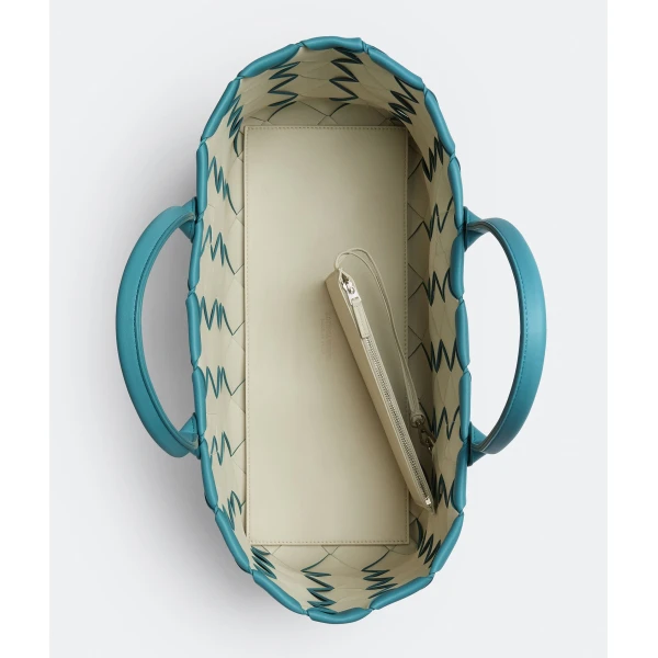 Khaite Maxi Intreccio Tote in Linoleum/plaster - Multicolour Totes & Top-Handle Bags - The Lotus Tote Bag - Shop at Coveti