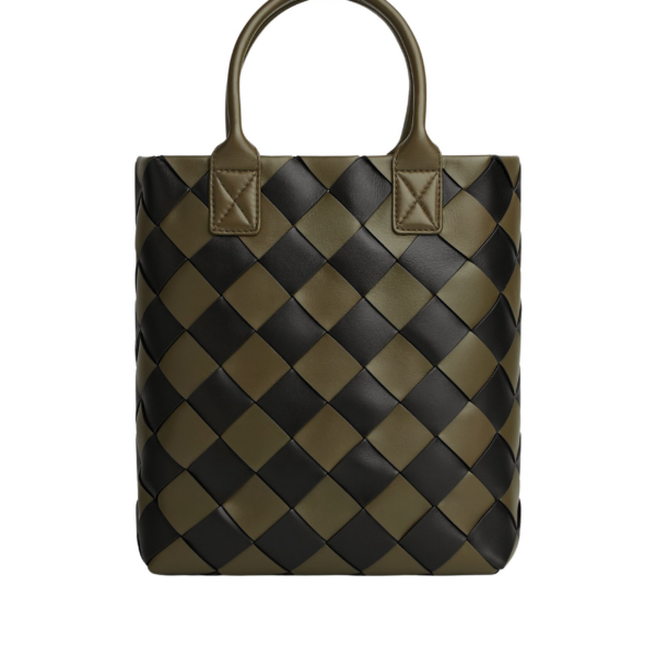 Khaite Maxi Intreccio Tote in Mustard/black - Multicolour Totes & Top-Handle Bags - The Lotus Tote Bag - Shop at Coveti