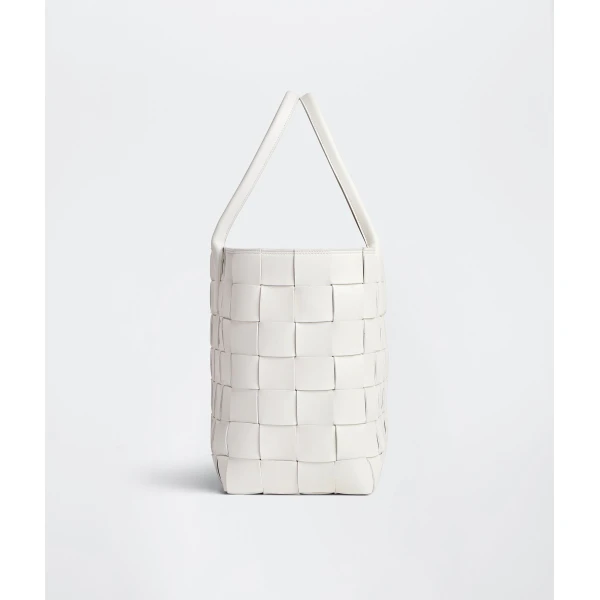Khaite Maxi Intreccio Tote in White/black - Multicolour Totes & Top-Handle Bags - The Lotus Tote Bag - Shop at Coveti