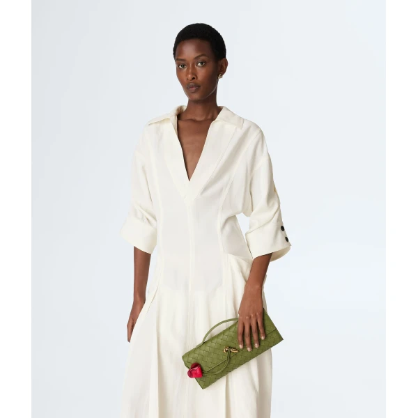Khaite Women's Andiamo Clutch in Matcha/lipstick - Multicolour Clutch Bags - The Lotus Tote Bag - Shop at Coveti